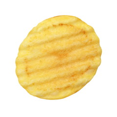 potato chips isolated on white