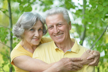 couple in summer park