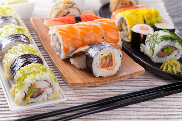 Japanese seafood sushi set