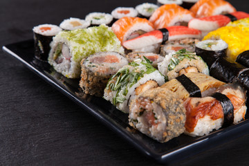 Japanese seafood sushi set