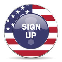 sign up american icon