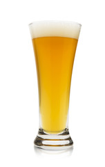 Golden Wheat Beer on White