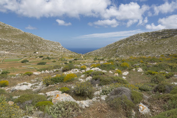 Fototapeta na wymiar Landschaft im Norden von Karpathos, Griechenland
