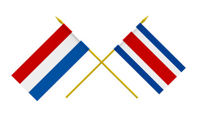 Flags, Netherlands and Costa Rica