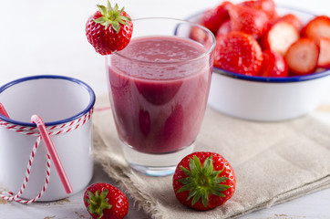 Smoothie, Erdbeeren, Erdbeersmoothie,getränk