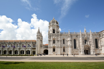 Fototapeta premium Mosteiro dos Jeronimos Jeronimos Monastery Belem Lisbon Portugal