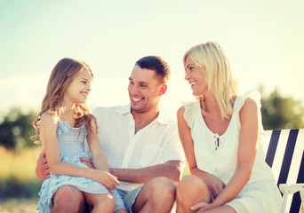 happy family having a picnic