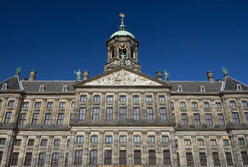 Fototapeta na wymiar Royal Palace at the Dam Square, Amsterdam.