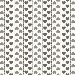 Seamless geometric pattern with hearts. Vector illustration