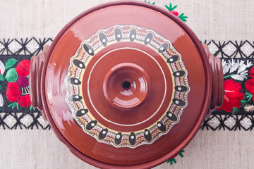 Traditional Romanian ceramic pot