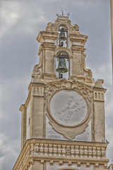 sundial on the clock tower