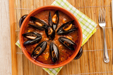 Zuppa di cozze nel coccio