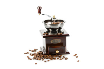 Coffee grinder isolated on a white background