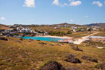 Fototapeta premium Kalafatis beach in Mykonos city