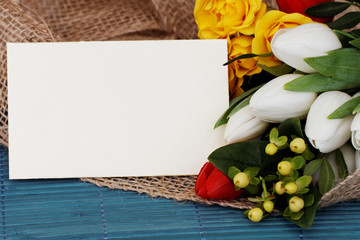 Blanko Karte mit Blumen