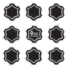 Grunge abstract textured vector badges