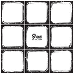 Grunge vector frames