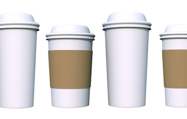 Coffee Cups Isolated on White