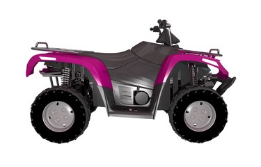 Pink ATV Bike Side View