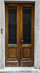 Fototapeta na wymiar brown wood old door