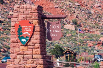 Zion Entrance Sign