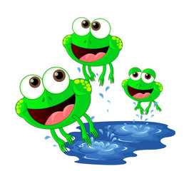 Jumping Frogs Cartoon