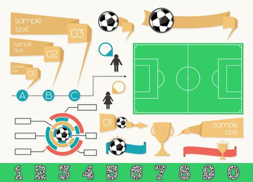 soccer infographics elements