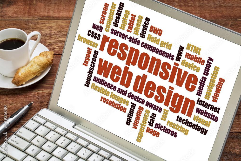 Poster responsive web design word cloud