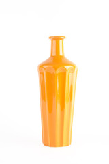orange vase isolated on white