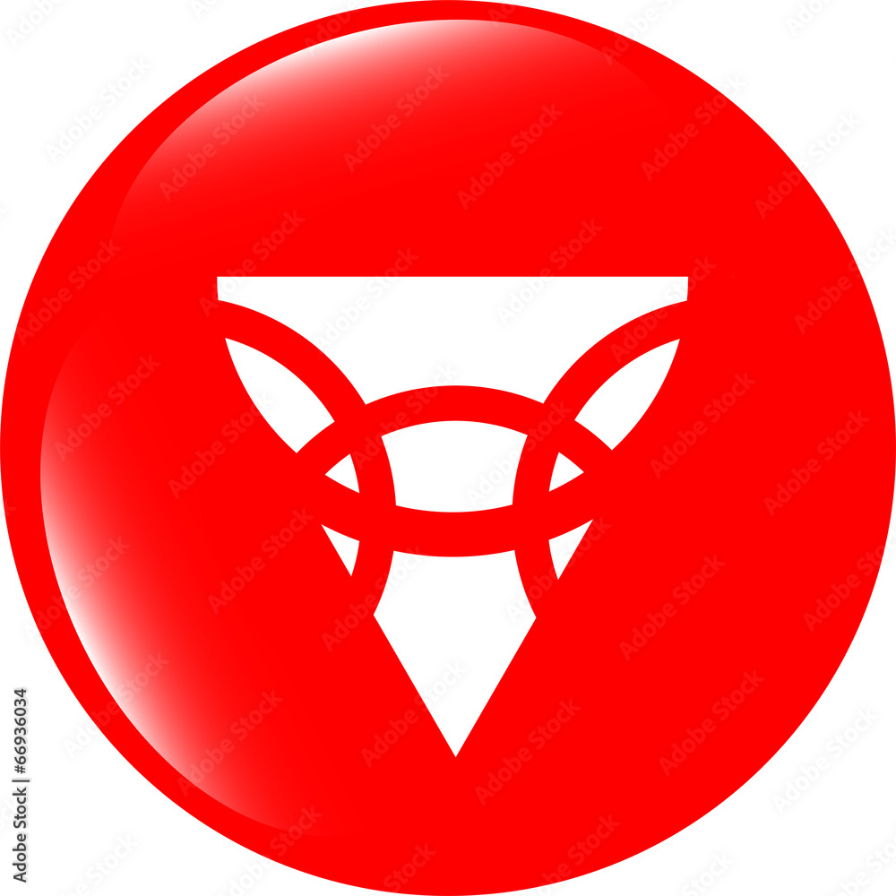 Poster apps icon. abstract sign on web button isolated on white