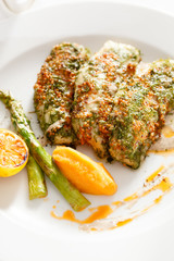 roasted fish with pumpkin