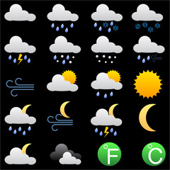 Fototapeta premium Weather Icons