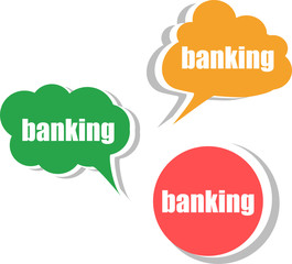 banking. Set of stickers, labels, tags. infographics