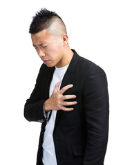 Businessman with heart attack