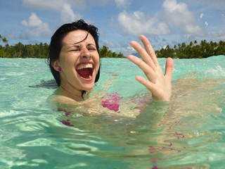 Young female on the beach