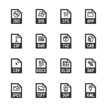 File type icons: Мiscellaneous – Bazza series