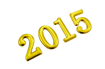New Year numbers 2015 isolated on white background