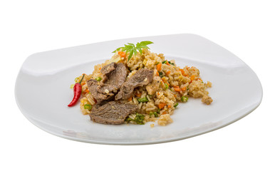 Fried rice with beef