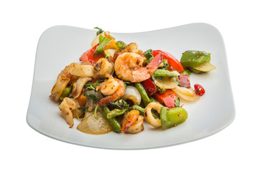 Seafood with vegetables