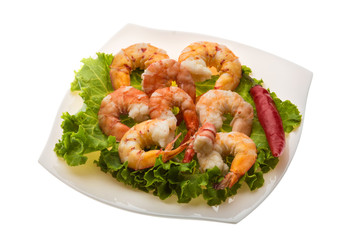 Unshelled king prawn