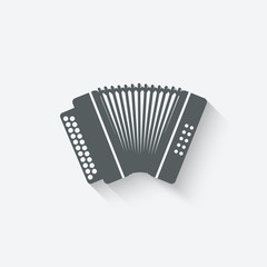 accordion music design element