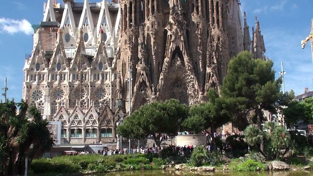 Types of Sagrada Familia church. Nativity facade.
