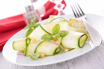 salad with zucchini,basil and parmesan