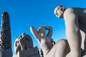 Sculptures in Vigeland park couples