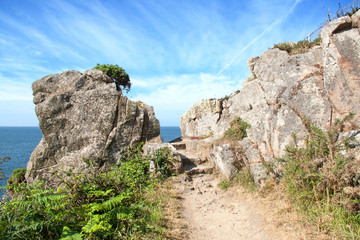 Le chemin des Douaniers à Port Manech, Finistère, Bretagne