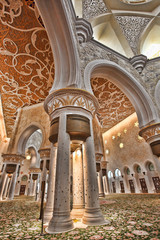 Interior of Sheikh Zayed mosque, Abu Dhabi, United Arab Emirates