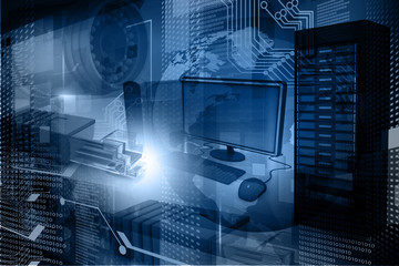 Modern digital technology background .