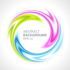 Abstract colorful swirl circle bright background