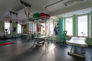Rehabilitation room at physiotherapy clinic