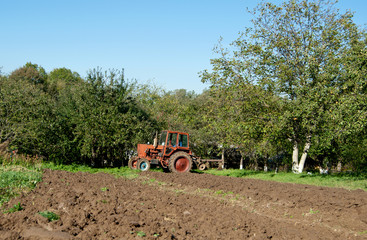 plow in field